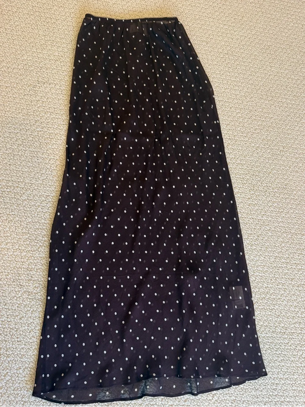 NWOT Dissh Vanessa Bitter Choc Sheer Spot Midi Skirt
